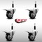 Service Caster 3'' SS Black Poly Swivel 7/8'' Expanding Stem Caster Set Total Lock Brake, 4PK SCC-SSEXTTL20S314-PPUB-BLK-78-4 - alternate 2